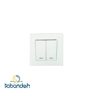 کلید دوپل BEKER مدل آسان سفید با قاب سفید